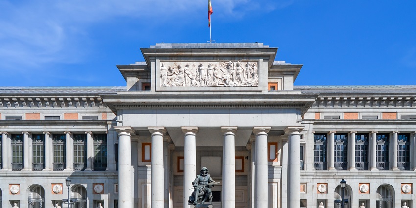 An image of Museo Nacional del Prado in Madrid, one of the famous art museum in Spain