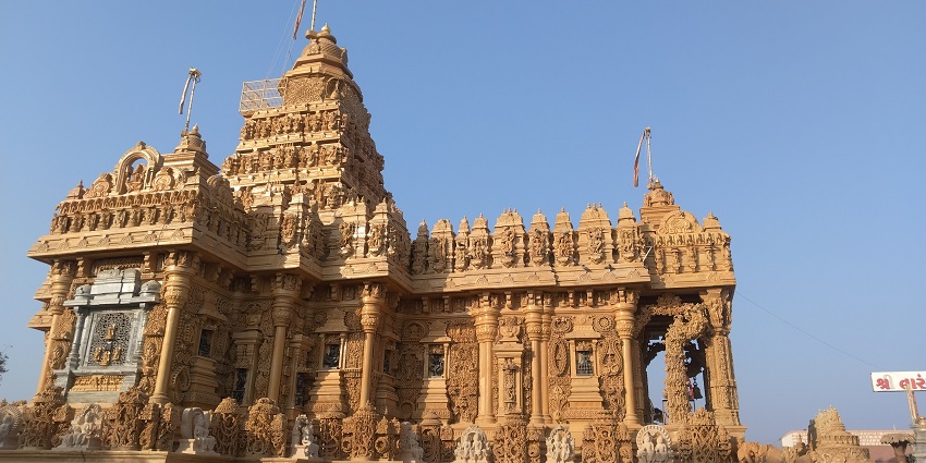 An image showing a view of a temple resembling the Jain temple in Dubai.