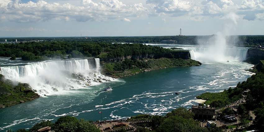 The waterfalls in America have massive cascades, attracting millions of visitors annually.