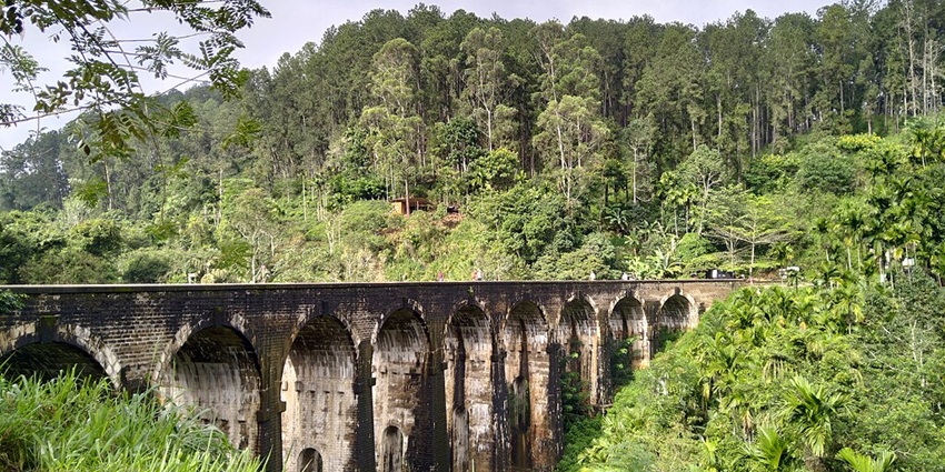 Walk along the iconic Nine Arches Bridge, a stunning railway landmark.