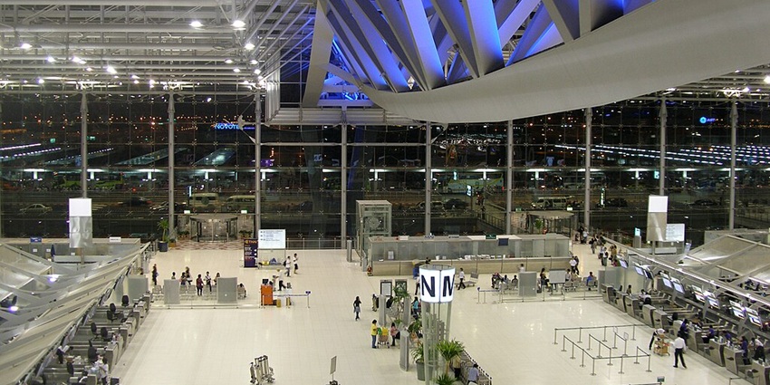 An interior view of the Niuafo’ou Airport, one of the airports in Tonga designed with modern architecture and intricate decor.