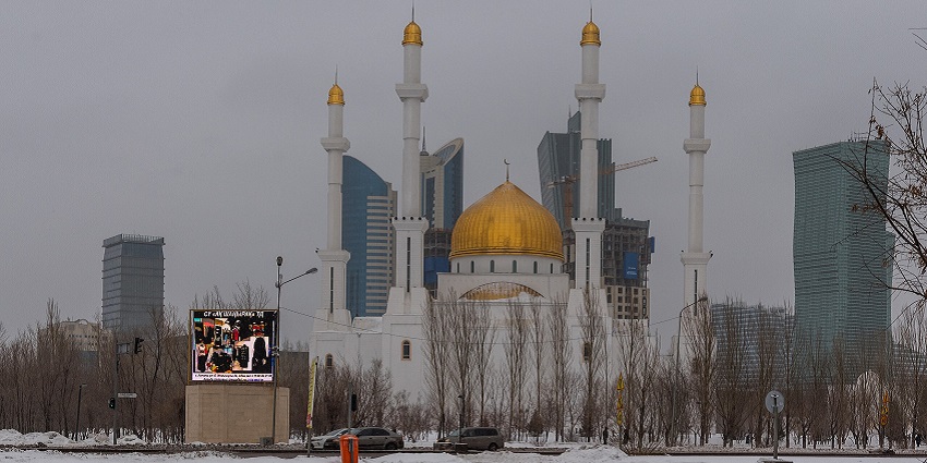 The Nur-Astana Mosque is another beautiful Islamic structure in Astana, Kazakhstan.