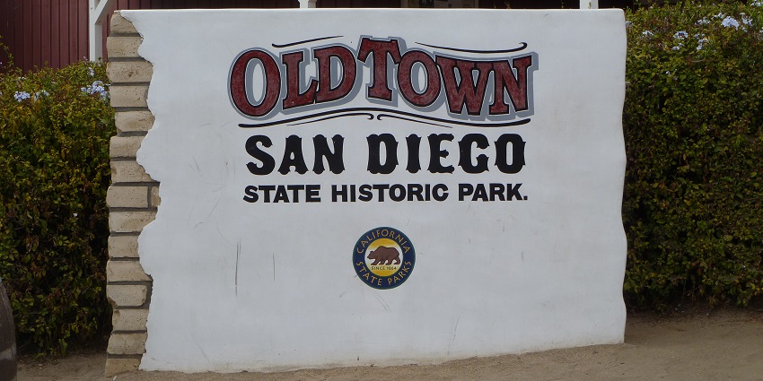 Charming Old Town San Diego sign, a perfect spot for a Valentine's Day event in San Diego.