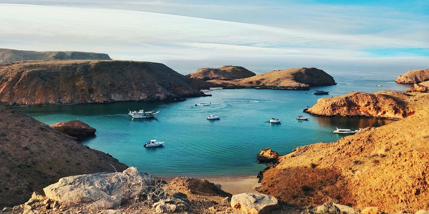 A Middle Eastern gem with dramatic desert landscapes, historic forts, and coastal scenery.
