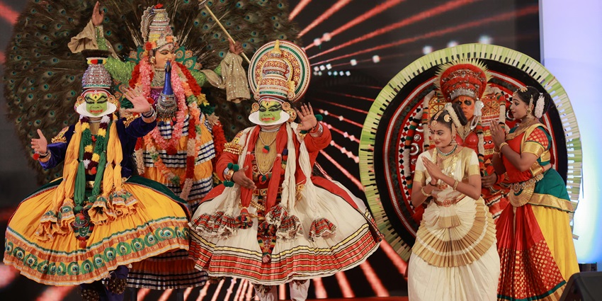 Vibrant celebrations of Onam, one of the very famous autumn festivals in India.