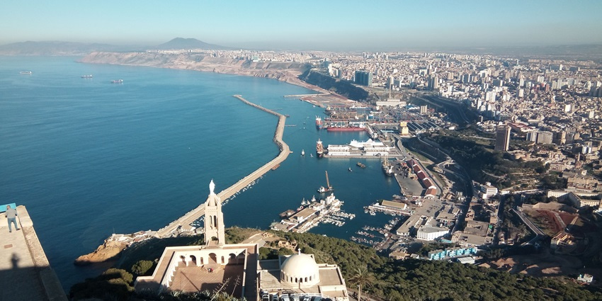 An image of the lively city of Oran, a gem among places for an Algeria trip, blending culture and coastal beauty.