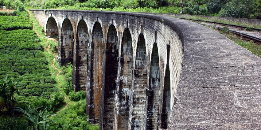 Scenic view of the Nine Arch bridge offering an serene escape to all nature lovers