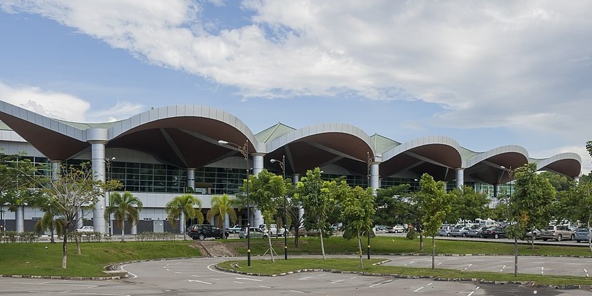 Image of Labuan Malaysia Airport from outside with stunning architecture and day time view