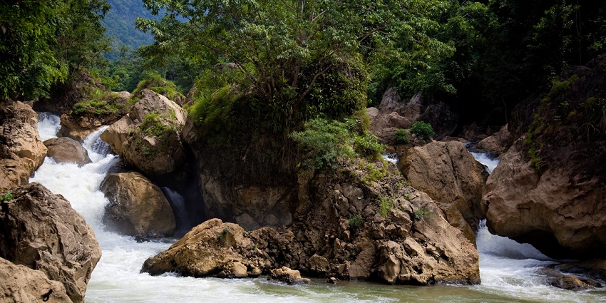 Another beautiful picture of the famous Ba Be Lake, - Dau Dang Waterfalls, Vietnam