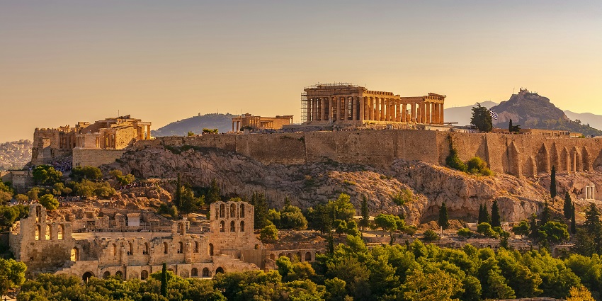 The best places to visit in Europe include the Parthenon, an ancient temple.