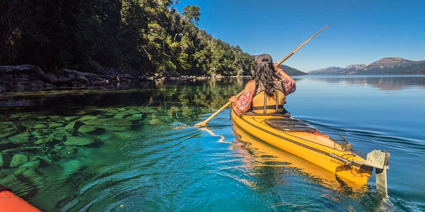 Sea kayaking in Patagonia is a great activity to experience with your loved ones.