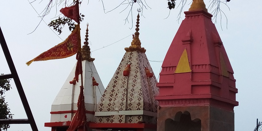 Image of the beautiful Shree gadh Mahadev Temple rajgir nalanda in Bihar