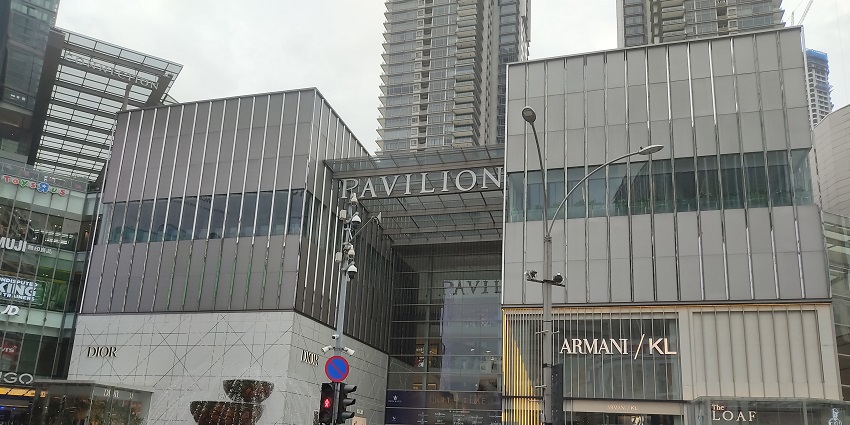 An image of Pavilion Kuala Lumpur, one of the famous shopping places in Malaysia