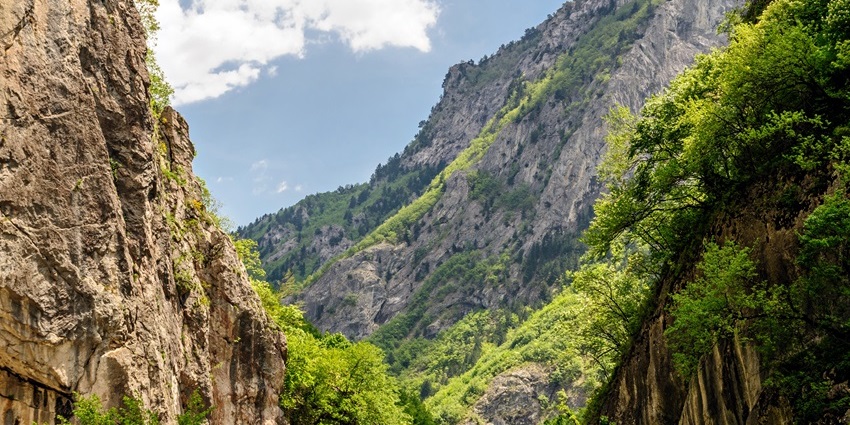 Exploring Rugova Canyon near Peja, with its stunning cliff, is a top thing to do in Kosovo