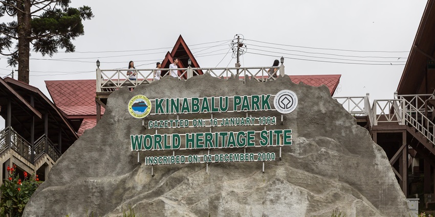 Image of World Heritage Sign at Kinabalu Park Headquarters - Perform Jungle Trekking In Kinabalu Park