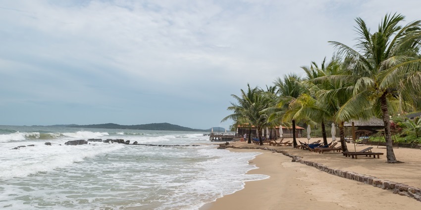 Breathtaking view of a beach on Phu Quoc, Vietnam, one of the best places to visit in June