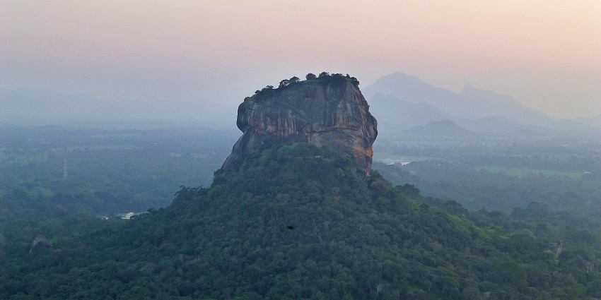A view of the stunning landscape surrounding the Pidurangala Rock in Sri Lanka.