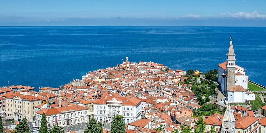 Valentine’s Day in Slovenia at the coastal town on the Adriatic, famous for Venetian-style architecture, seafood, and scenic seaside views.