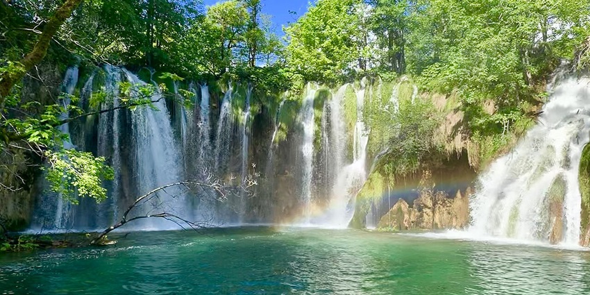 A view of Plitvice Falls in Croatia, one of the most dangerous waterfalls in the world.