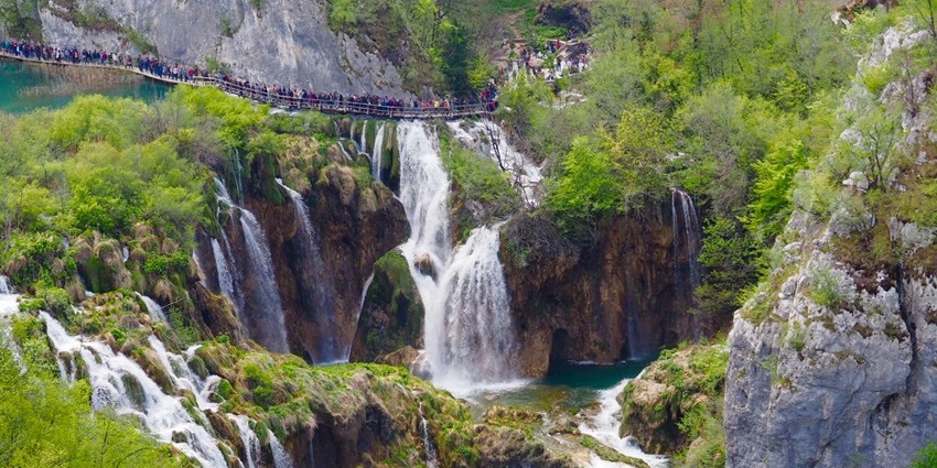 Wander through cascading turquoise lakes and lush forest trails in Croatia’s national park, one of the best waterfalls in the world.