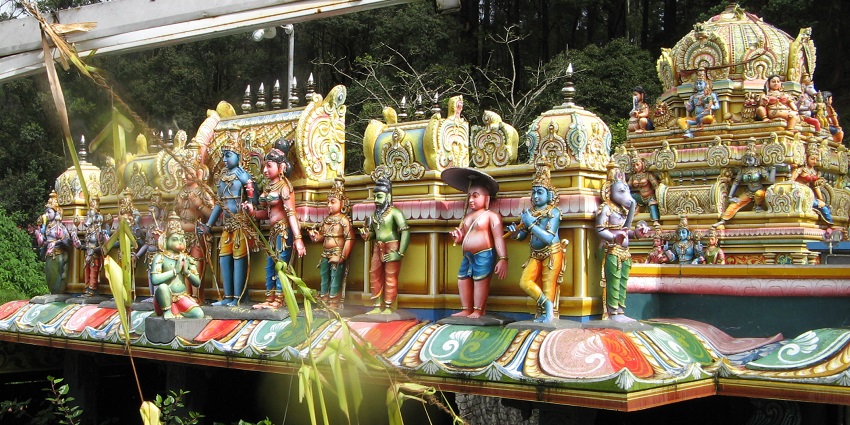 Pray at Sita Amman Temple, a sacred and colorful spot among things to do in Nuwara Eliya