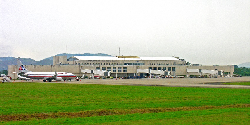 An aircraft at Ramón Villeda Morales International Airport in San Pedro Sula, Honduras.