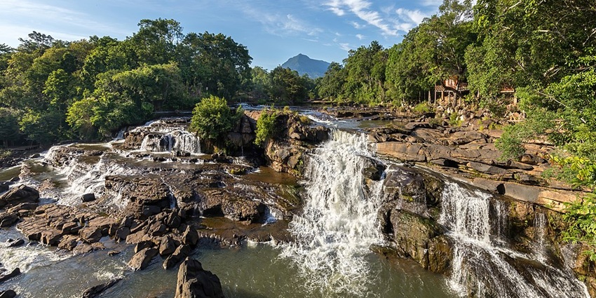 Admire the cascading beauty of Ravana Falls, a natural wonder.