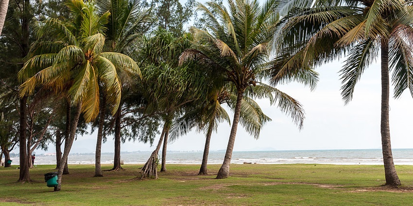 An Image of Tanjung Aru Beach, swimming here is one of the popular things to do in Kota Kinabalu