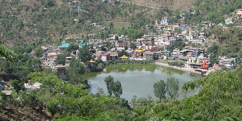 One of the holy lakes in Himachal, a mesmerised scene of the Revarasar, surrounded by greenery