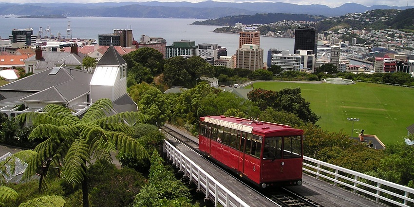 An image of the Wellington Cable Car, one of the best things to see in New Zealand.