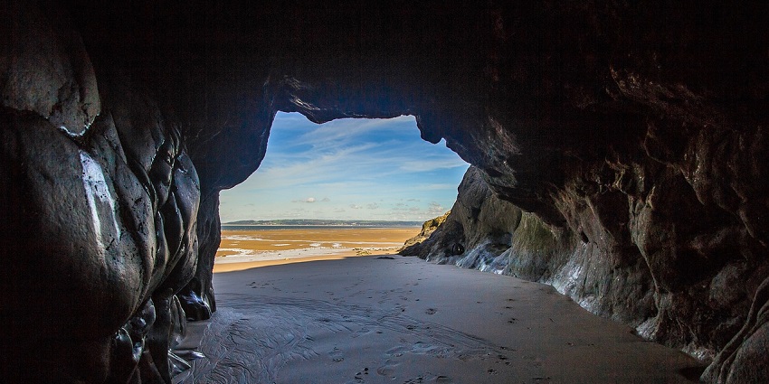 An image of the cave resembling the historical view at the spiritual Rivona Caves