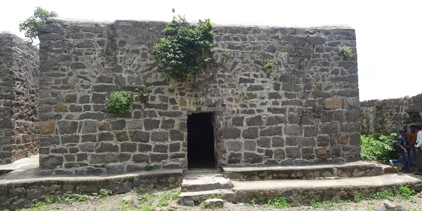 Ruins of a royal prison in Kondapalli Fort in the NTR District of Andhra Pradesh.