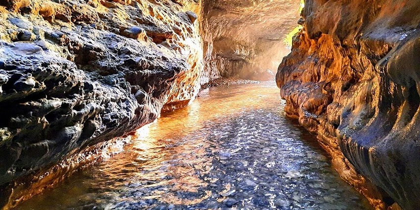 A view of Robber's Cave, one of the top places to visit near Dehradun within 50 kms.