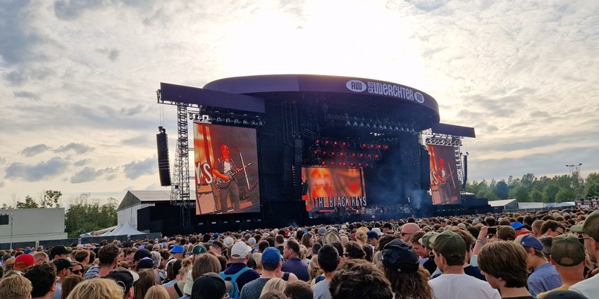 View of concerts At Rock Werchter, one of the best European music festivals