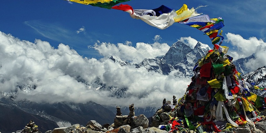 Sagarmatha National Park, home to Mount Everest, Sherpa culture, and rugged trails.