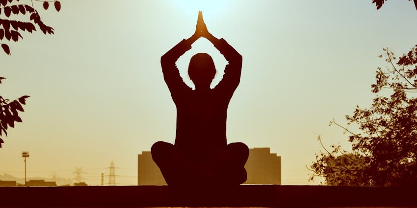 A person during the Samsara Himalaya Yoga Festival, one of the autumn season festivals.