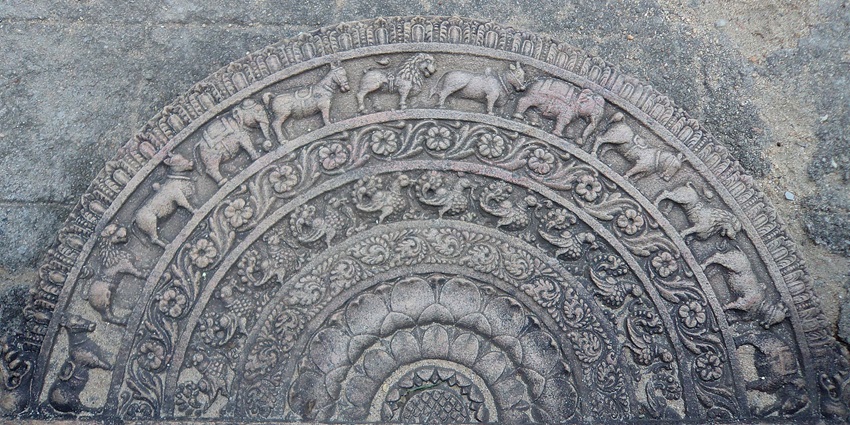 A historical stone art monument in Sri Lanka, representing the ancient cultures of the country