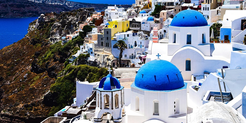 Santorini, Greece, a dreamy escape and one of the best places to visit in October.