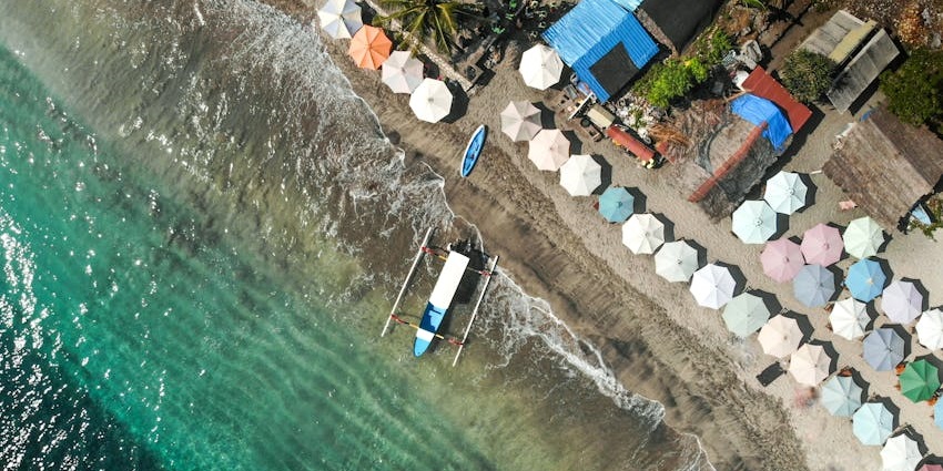 An image of scallywags Beach Club, where the sunset vibes meet Gili nightlife for couples.