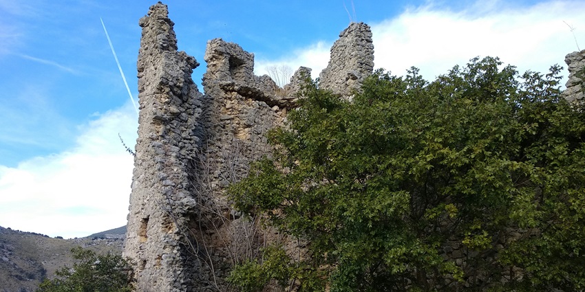 A glimpse of the Schalun Castle Ruins, one of the top places to visit in Liechtenstein.