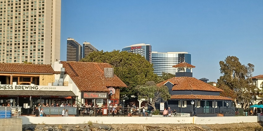 An image of charming Seaport Village, a perfect romantic spot for a Valentine's Day stroll