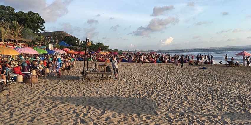 Enjoy golden sands, vibrant nightlife, and stunning sunsets at Seminyak Beach, Bali.