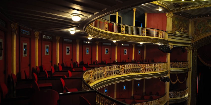 An image resembling a theatre for the Serendipity Arts Festival, one of the theatre festivals.