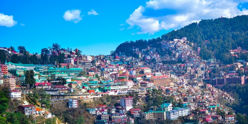 An image showing a view of Shimla, a very popular spot among tourists in India.