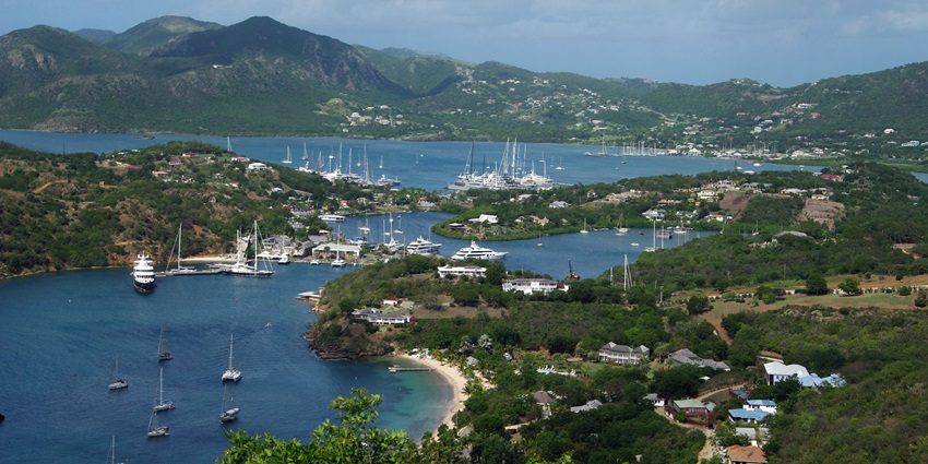 An image of Shirley Heights in Antigua, one of the common places to visit in Antigua.