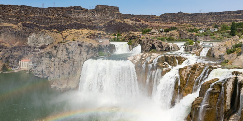 Often called the "Niagara of the West," a majestic waterfall in America on the Snake River.