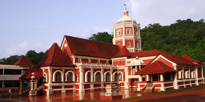 Seek blessings at the serene Shri Shantadurga Temple near the wildlife sanctuary.