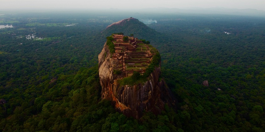 Magnificent view of Sigiriya Rock Fortress, a remarkable site for fort treks in Sri Lanka.