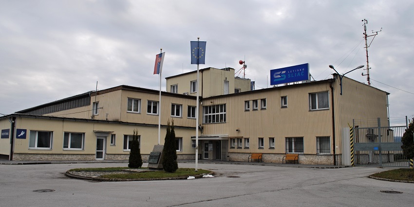 A terminal building of the occasionally functional Sliač Airport in Slovakia’s Sliač.