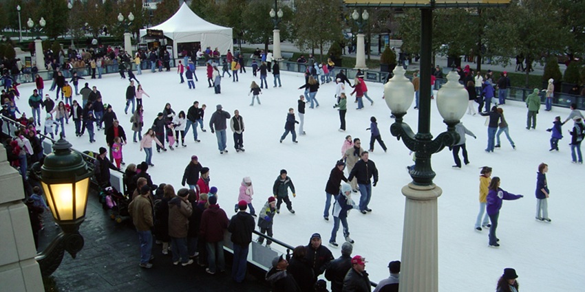 An image of people Ice Skating on Ice Rink, one of the best things to enjoy.